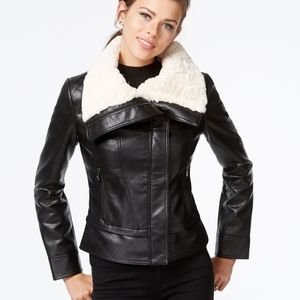 Guess faux leather & fur jacket
